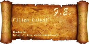Filipp Enikő névjegykártya
