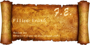 Filipp Enikő névjegykártya
